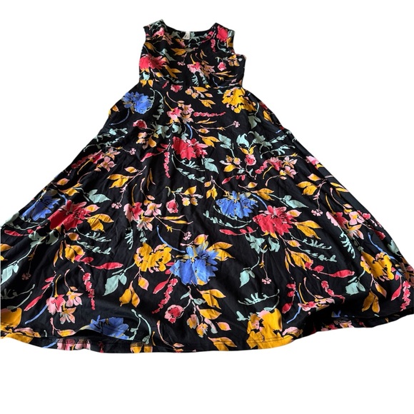 Pact Black Floral Midi Dress - Picture 2 of 8